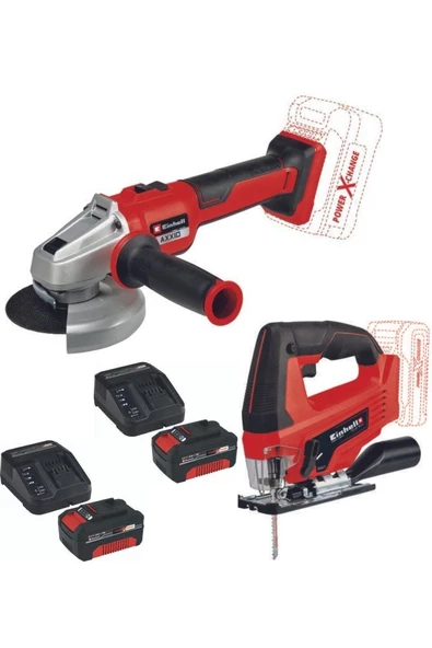 Einhell Axxio 18/115 Q Avuç Taşlama Tc-js 18 Li Dekupaj 2x4.0ah Set