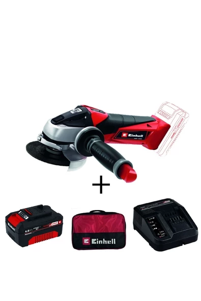 Einhell Te-ag 18/115 Li Akülü Avuç Taşlama + 4 Ah Starterkit + Bez Çanta