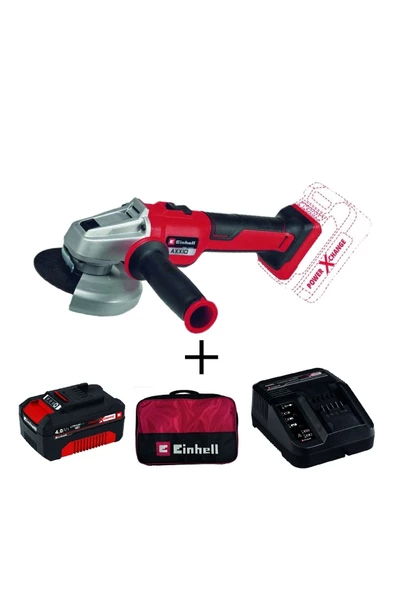 Einhell Axxıo 18/115 Q Akülü Avuç Taşlama + 4ah Starterkit + Bez Çanta