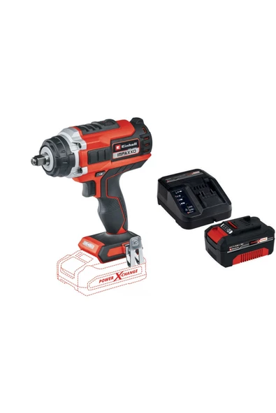 Einhell Impaxxo 18/400 Akülü Somun Sıkma 4,0 Ah Akü Kit