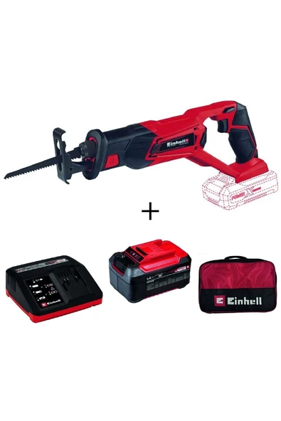 Einhell Te-ap 18 Li Akülü Kılıç Testere + 5,2 Ah Akü + Fastcharger + Bez Çanta