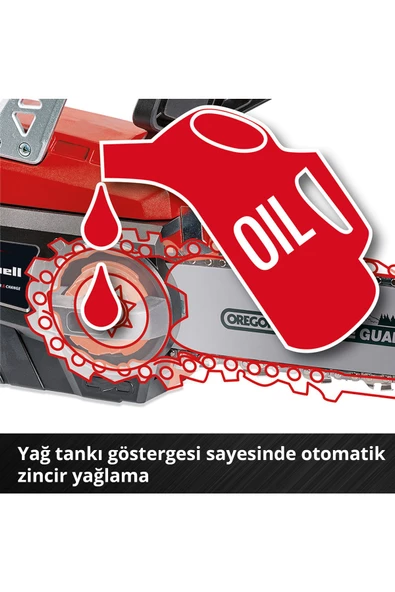 Einhell GE-LC 18/25-1 Li Kit (1x3,0 Ah), Akülü Ağaç Kesme - 8