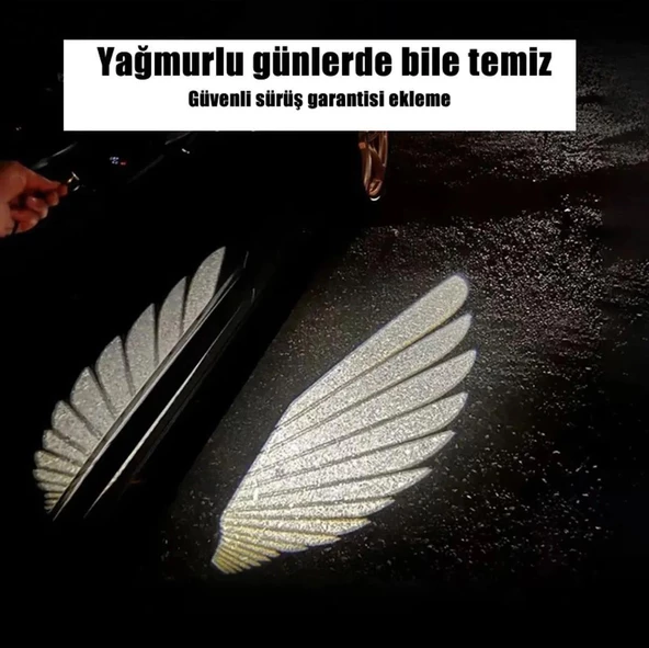 Noiser Universal Oto Araç Ayna Altı Angel Led Otomobil Gündüz Farı Araba Melek Kanat Led Beyaz - 6