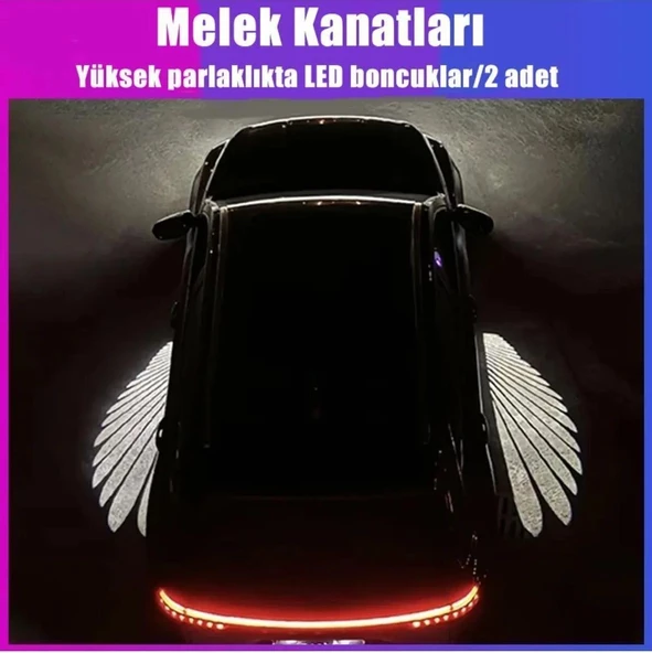 Noiser Universal Oto Araç Ayna Altı Angel Led Otomobil Gündüz Farı Araba Melek Kanat Led Beyaz - 5