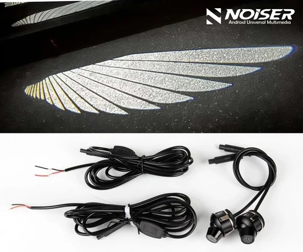 Noiser Universal Oto Araç Ayna Altı Angel Led Otomobil Gündüz Farı Araba Melek Kanat Led Beyaz - 7