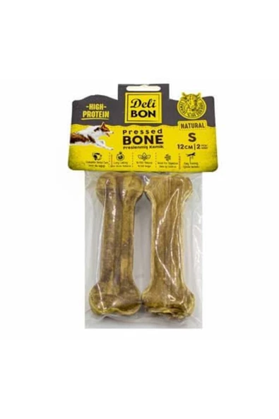 Deli Bon Deri Pres Kemik 12 Cm S Boy 2 Li Paket Naturel