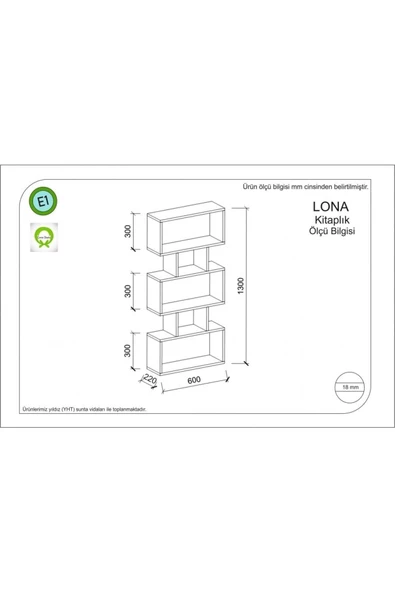 Lonca Kitaplık Beyaz - 2