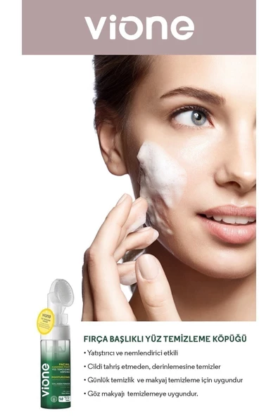 VİONE KURU CİLTLER IÇİN AYDINLATICI BESLEYİCİ ÖZEL FIRÇALI YÜZ TEMİZLEME KÖPÜĞÜ 150 ML. - 2