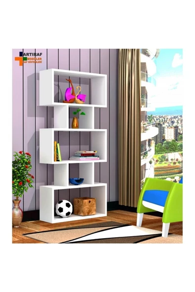 Lonca Kitaplık Beyaz - 1