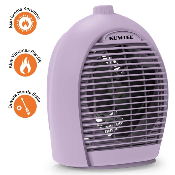 Kumtel Fanlı Isıtıcı 2000 W LX-6331 Lila - 2