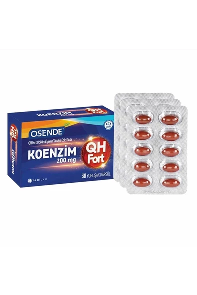 OSENDE Koenzim Qh 200 Mg Fort 30 Yumuşak Kapsül 8680133000584