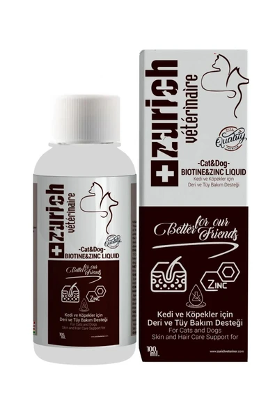Zurich Kedi Köpek Biotin Deri Ve Tüy Bakımı Likit 100 ML Sıvı - 1