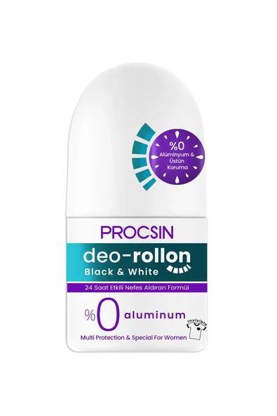 PROCSİN DOĞAL BLACK&WHİTE KOKU ABSORBLAYICI ROLL ON 70 ML - 2