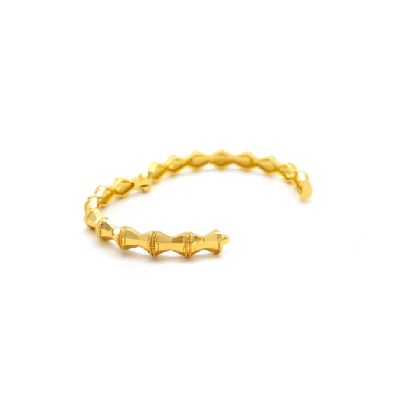 Çelik Kelepçe Altın Kaplama Kadın Hint Model BLZ-614 - Resim 2