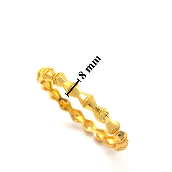 Çelik Kelepçe Altın Kaplama Kadın Hint Model BLZ-614 - Resim 3