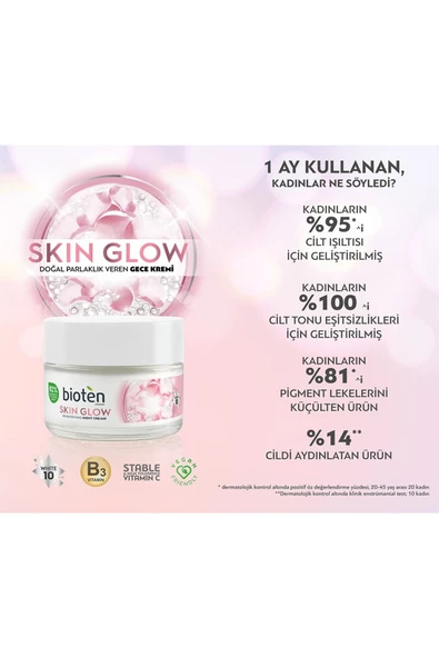 BİOTEN SKİN GLOW AYDINLATICI GECE KREMİ 50ML - 3