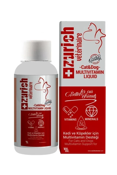 Zurich Kedi Köpek Multivitamin Likit 100 Ml