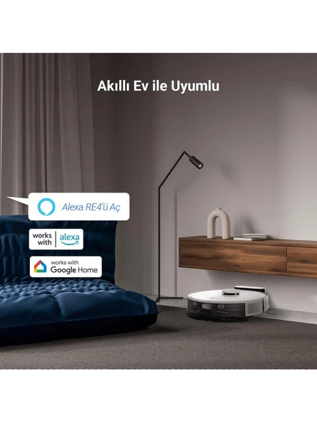 Ezviz Re4 Akıllı Robot Süpürge Mop + Süpürme -Beyaz Robot Süpürge - 8