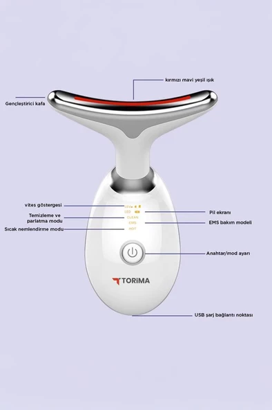 Torima ES-1081 Yüz Ve Boyun Kırşıklık Giderici Ems Güzellik Cihazı Gıdık,Sarkma,Kırışıklık Önleyici - 7