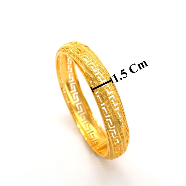 Çelik Kelepçe Altın Kaplama Kadın Hint Model BLZ-610 - Resim 3