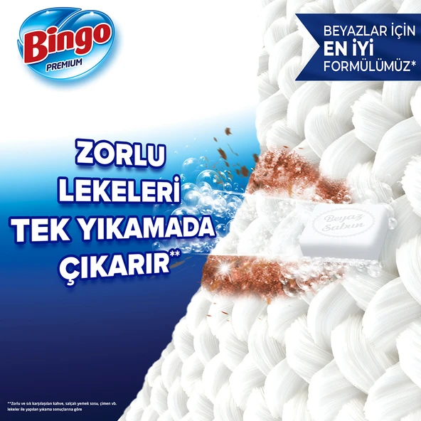 Bingo Premium Toz Çamaşır Deterjanı 7 Kg Beyaz - 4