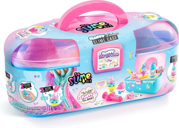 Fluffy Slime Case Marshmallow Dokulu Çantalı Slime