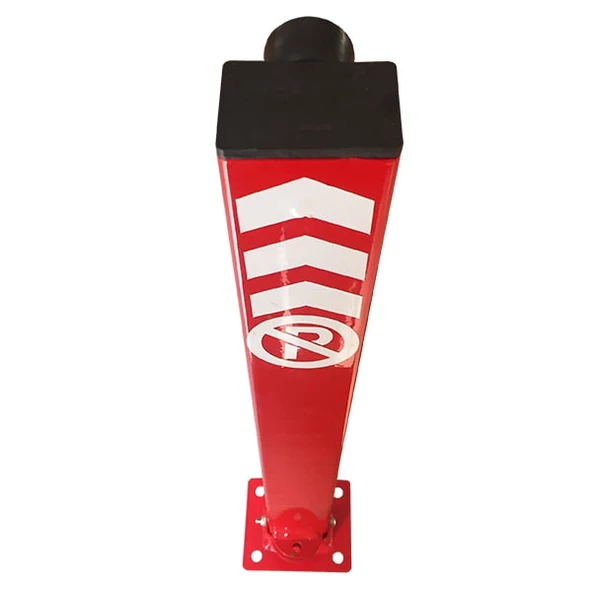 Kırmızı Bariyer Kilitli Yatar Park Bariyeri Araç Kişisel Otopark Direği 60 cm (2 ADET) Kırmızı - 2