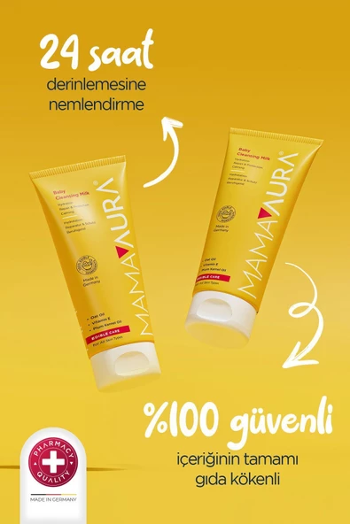 Mamaaura Temizleme Sütü %100 Yenilebilir Içerikli - Baby Cleansing Milk 200 ml - 2