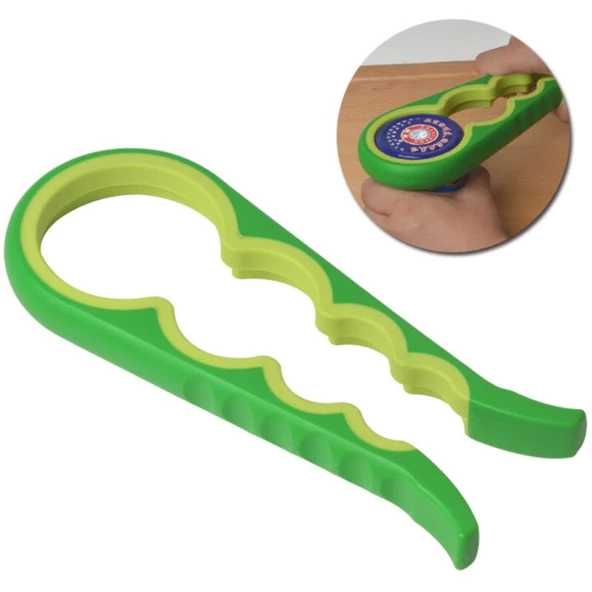 4 Fonksiyonlu Plastik -Silikon Şişe Kavanoz Kapağı Açma Aparatı - 3