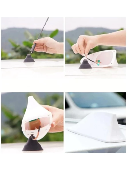 Bmw 7 Uyumlu Köpek Balığı Balık Sırtı Shark Anten Beyaz - Resim 3