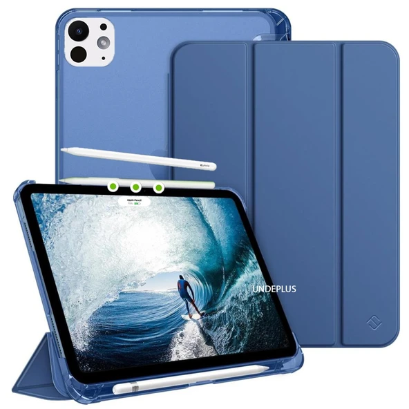 Apple iPad Pro 12.9 3./4./5./6. Nesil M2 Kılıf Flip Cover Kalem Bölmeli PC Case 2018-2023