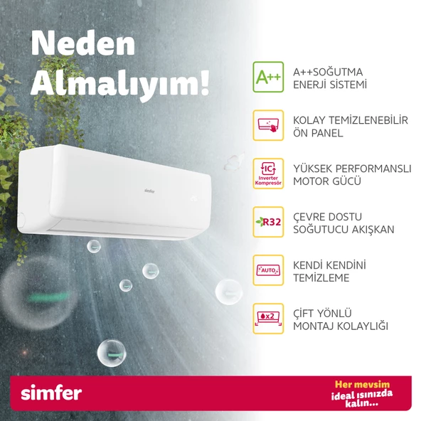 Simfer 4101 I 12.000 BTU Duvar Tipi Split Klima - 6