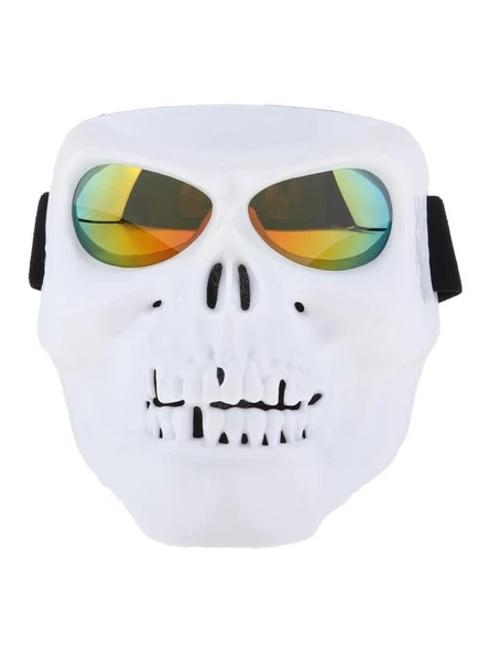 Tex 710 Jet Maske Bisiklet Motosiklet Kayak Çok Amaçlı Sarı Cam Aynalı Gözlük - 3