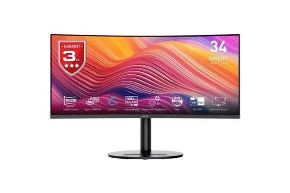 MSI MODERN MD342CQP 34'' UWQHD VA 120HZ 1MS ADAPTIVE-SYNC TYPE-C CURVE MONITOR