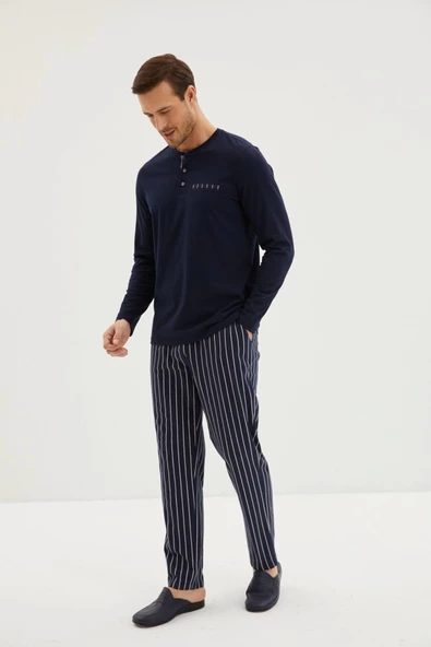 Kiğılı 30006 Erkek 3'lü Triko Roblu Patlı Pijama Takımı - 2