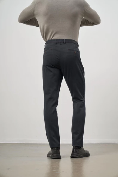 Siyah Pamuklu Yandan Cepli Casual Comfort Fit Chino Pantolon 1003245154 - Resim 7
