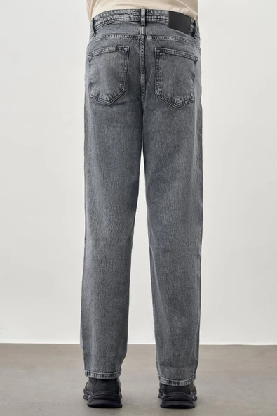 Siyah Düz Cord Pamuklu 5 Cep Oversize Casual Denim Pantolon 1023245156 - 4