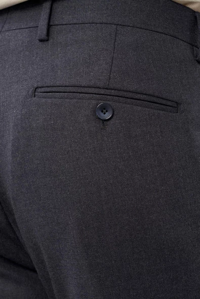 Lacivert Esnek Yandan Cepli Comfort Fit Classic Pantolon 1003245207 - Resim 5