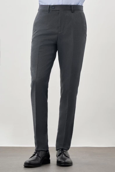 Lacivert Düz Gabardin Esnek Yan Cep Slim Fit Classic Pantolon 1003245209_220