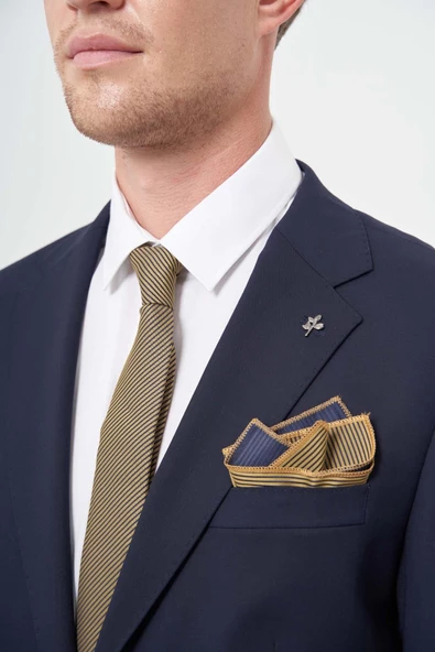 Lacivert Mono Yaka 6 Drop Comfort Fit Rahat Kesim Basic Takim Elbise 1001245310 - 4