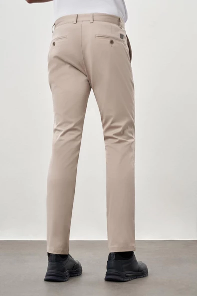Toprak Pamuklu Yandan Cepli Casual Slim Fit Chino Pantolon 1003245168 - Resim 4