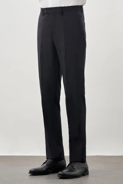 Koyu Lacivert Esnek Yandan Cepli Comfort Fit Classic Pantolon 1003245207 ürün görseli 1