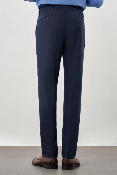 Lacivert Esnek Yandan Cepli Slim Fit Classic Pantolon 1003245209 - 4