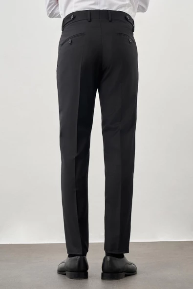 Siyah Yandan Cepli Classic Slim Fit Modelli Pantolon Pantolon 1003245172 - 4