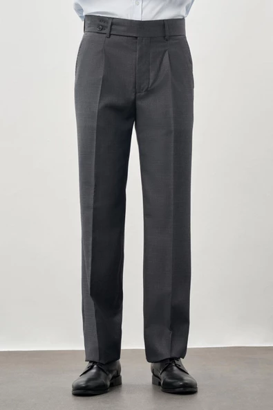 Füme Pamuklu Yandan Cepli Classic Slim Fit Modelli Pantolon Pantolon 1003245171 ürün görseli