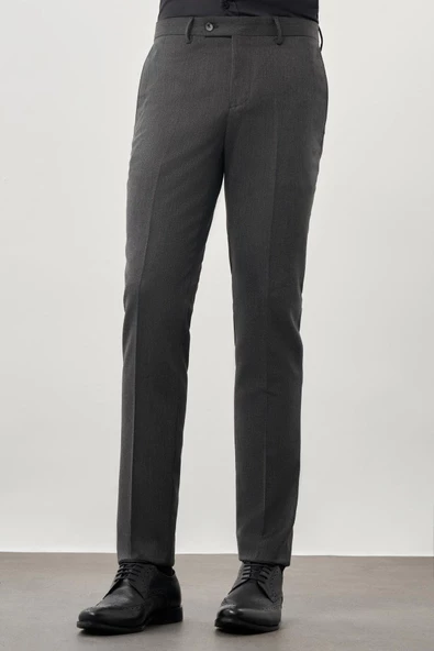 Antrasit Esnek Yandan Cepli Slim Fit Classic Pantolon 1003245209 ürün görseli