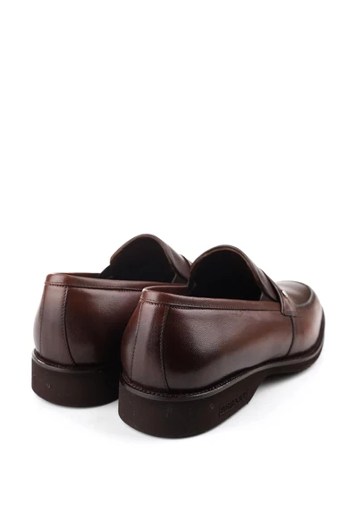 Benart Hakiki Deri Hafif Eva Taban Bağcıksız Günlük Klasik Erkek Ayakkabı - Resim 6