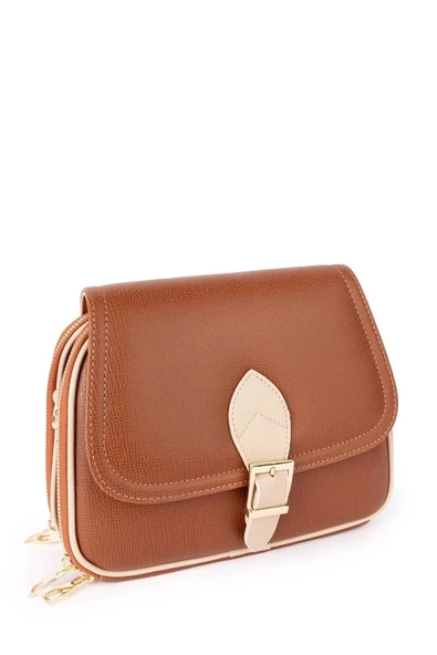 Papuç Sepeti 1406 Kadın Çok Bölmeli Günlük  Omuz Çantası - Resim 6