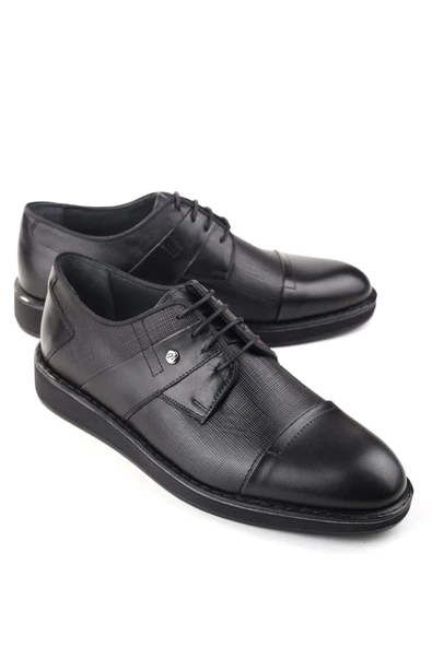 Nevzat Öge 0281 Hakiki Deri Bağcıklı Hafif Taban Klasik Erkek Ayakkabı - Resim 4