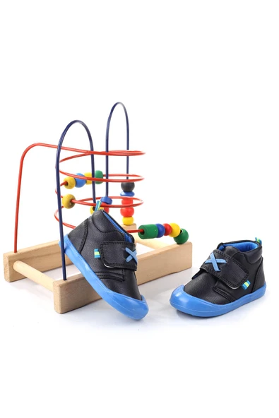 Papuç Sepeti Arzn-4132 Cırtlı Kaymaz Taban Erkek Bebek Bot - Resim 2